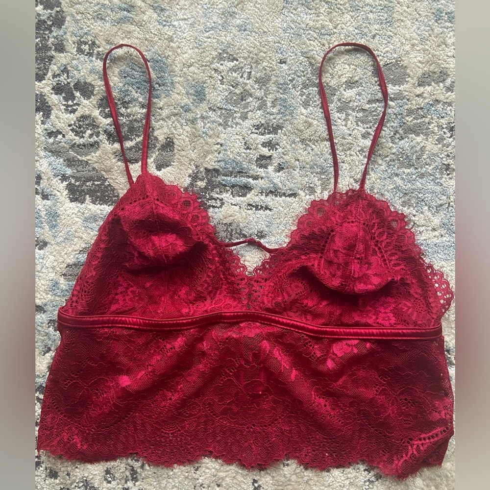 La SENZA red Lace Lingerie Tank Top Size Medium